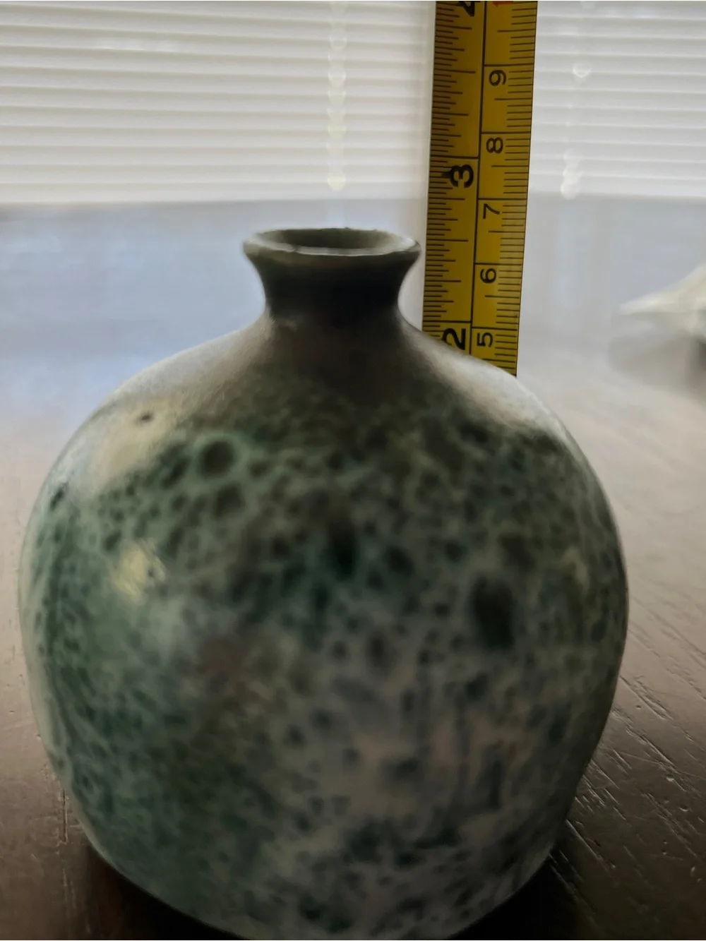 Franciscan Brother Christian Hand Thrown Pottery Mini Pot Vase Green Glaze